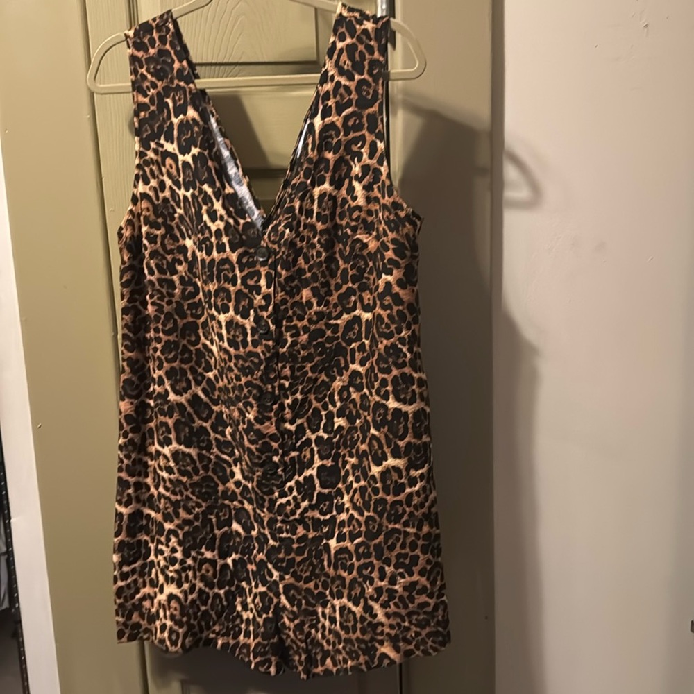 Animal print romper